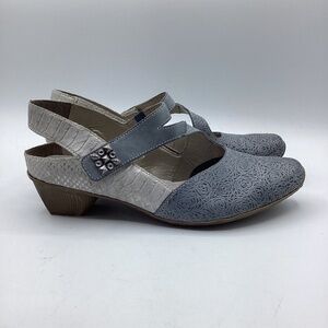 Women’s Reiker Heel Slingback Leather Shoes Size 40